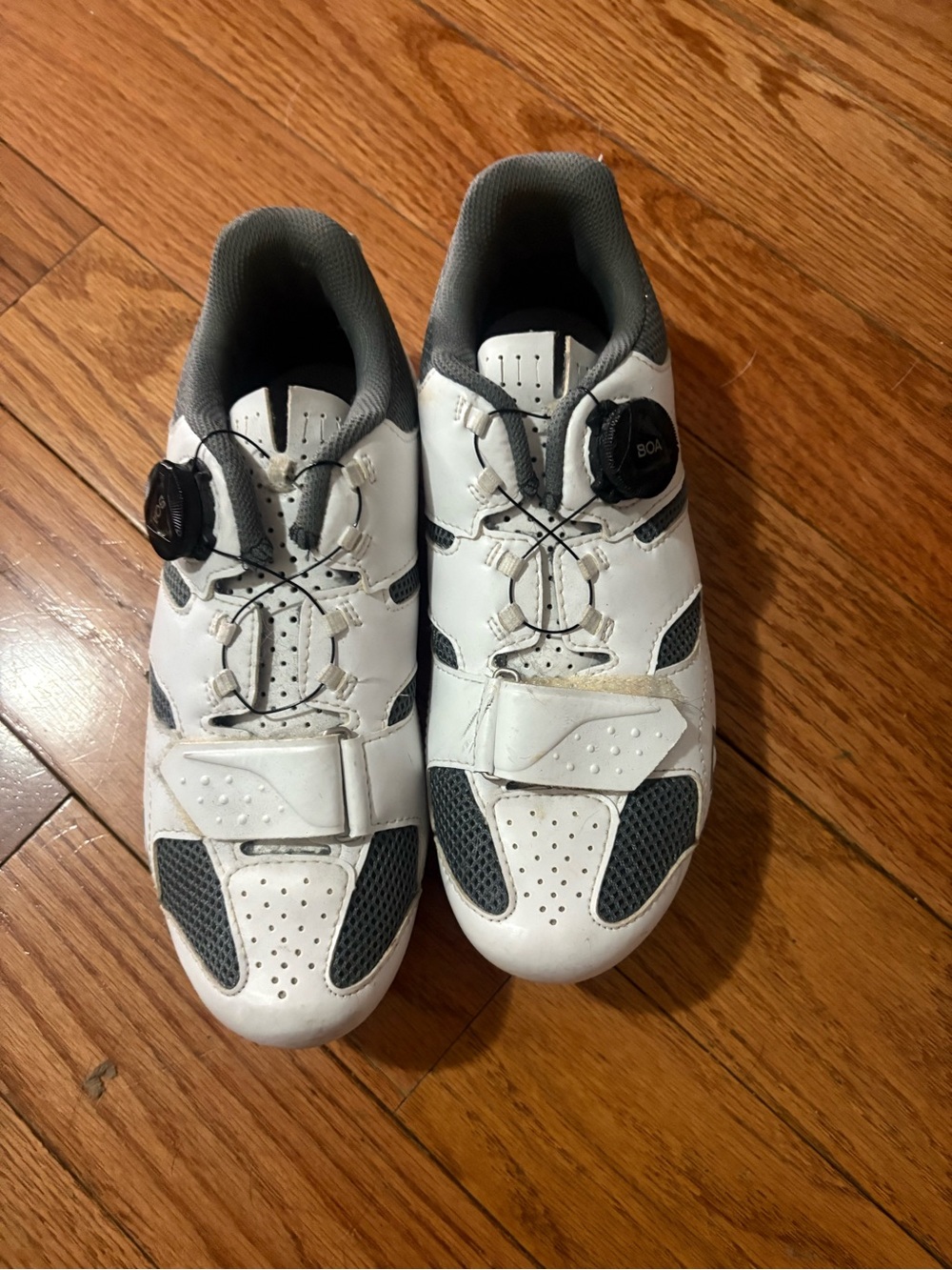 White and Gray Women's Athletic Shoes with BOA Closure